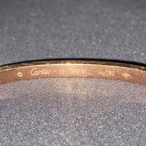 Cartier Love Bracelet 18K rose gold 177 brilliant cut diamonds.